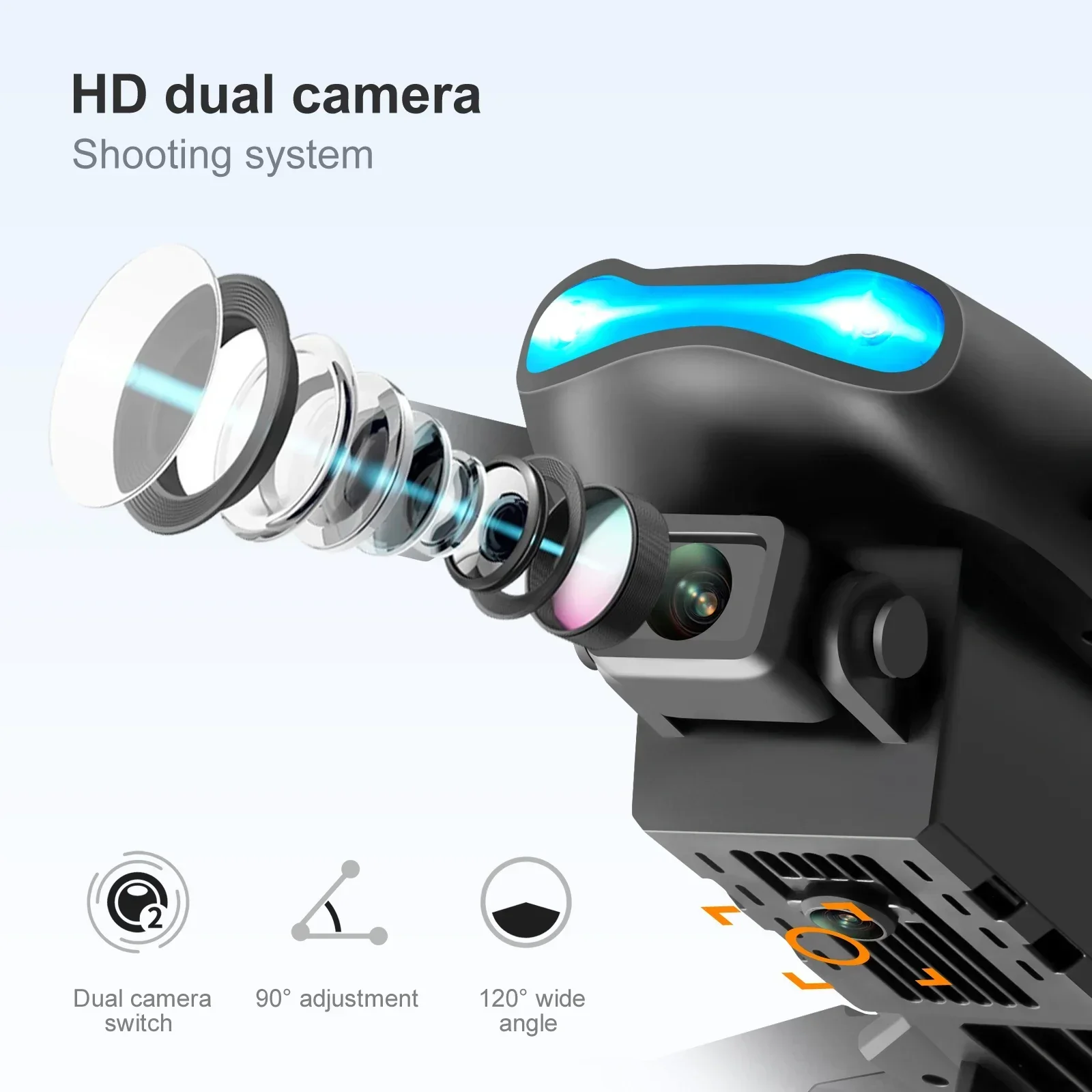 New E99 Pro HD 4K Drone Dual C - đánh giá và giá Drone Camera Mount